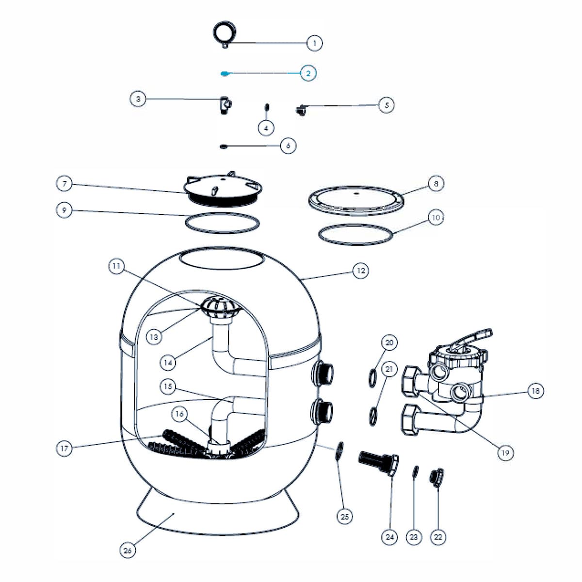 Pressure gauge flat gasket for manometer t-piece for VIENNA II filter Pressure gauge flat gasket for manometer t-piece for VIENNA II filter