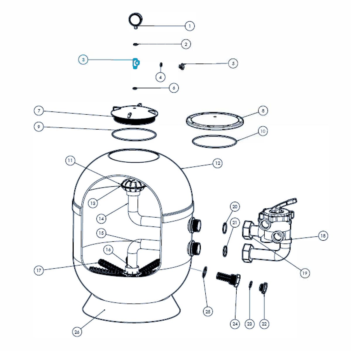 Pressure gauge T- piece for VIENNA II filter Pressure gauge T- piece for VIENNA II filter