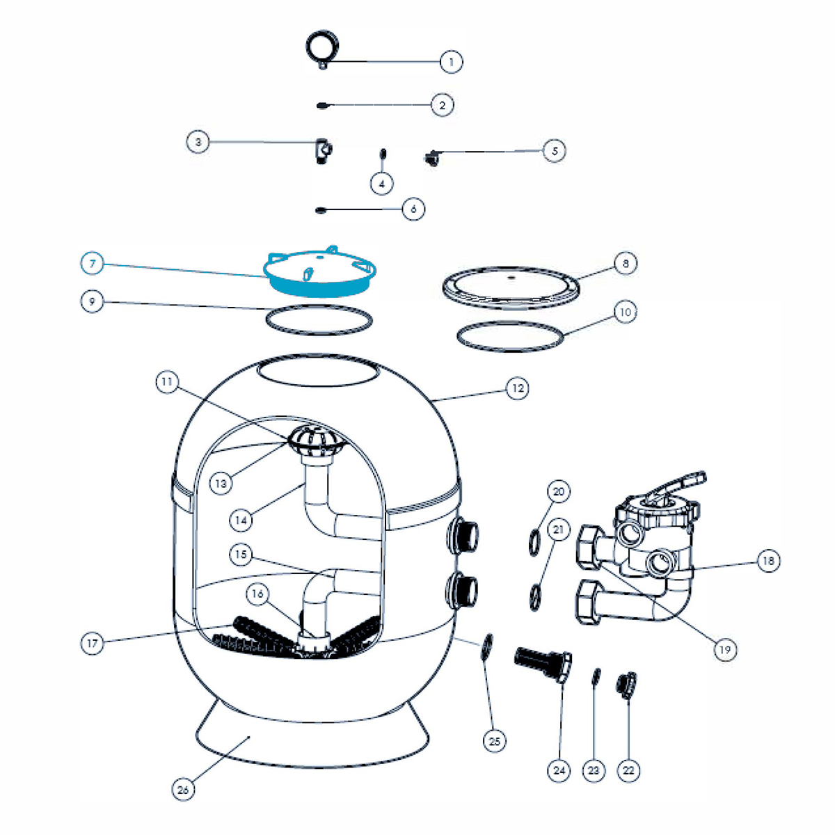 Screw lid transparent for VIENNA II filter
 Screw lid transparent for VIENNA II filter
