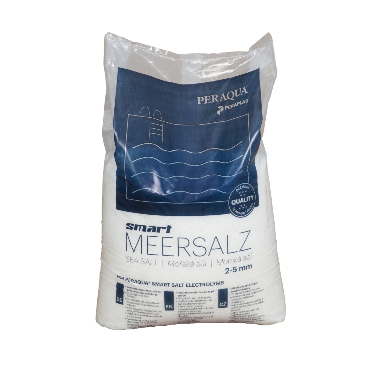 Smart Sea Salt 2-5mm Grade for usage in combination with Saltelectrolysis Systems for pool applications, 25 kg bag Smart Sea Salt 2-5mm Grade for usage in combination with Saltelectrolysis Systems for pool applications, 25 kg bag