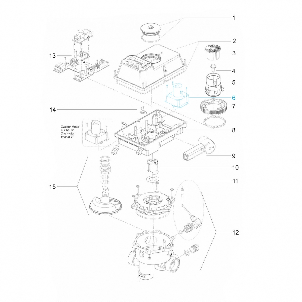 Spare part kit for Aquastar Control - motor 6V DC Spare part kit for Aquastar Control - motor 6V DC