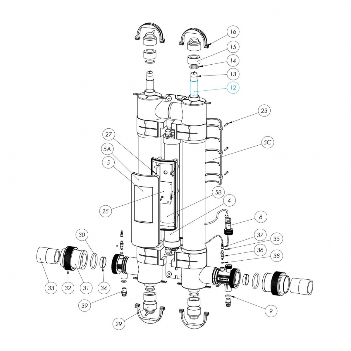 Quarz-Hülse für Quantum oder UV-C 55W/110W Quarz-Hülse für Quantum oder UV-C 55W/110W