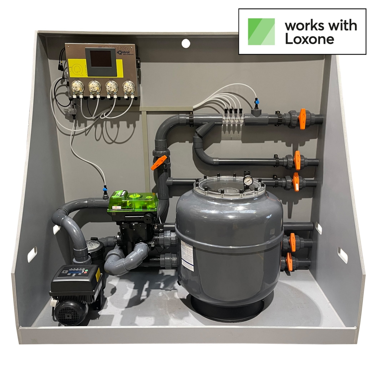 iQnnect Base Chlor-Complete, complete pool technology set with chlorine disinfection, for skimmer pools iQnnect Base Chlor-Complete, complete pool technology set with chlorine disinfection, for skimmer pools