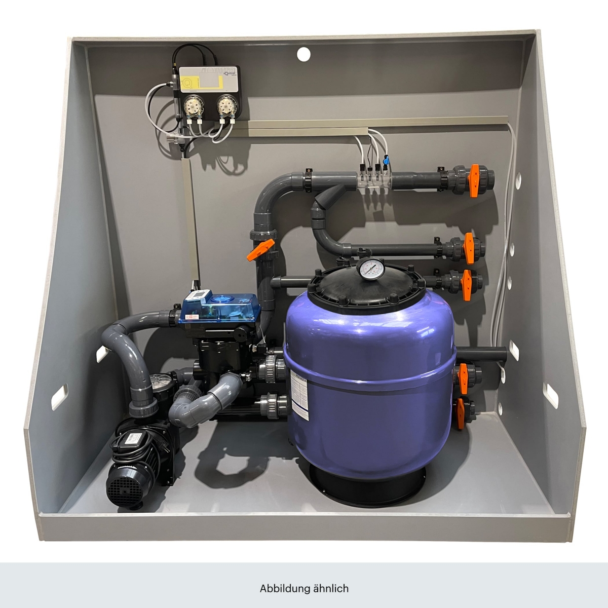 iQmfort Base DOS-NET, Pooltechnik-Komplettset mit Chlordesinfektion, für Skimmerbecken iQmfort Base DOS-NET, Pooltechnik-Komplettset mit Chlordesinfektion, für Skimmerbecken