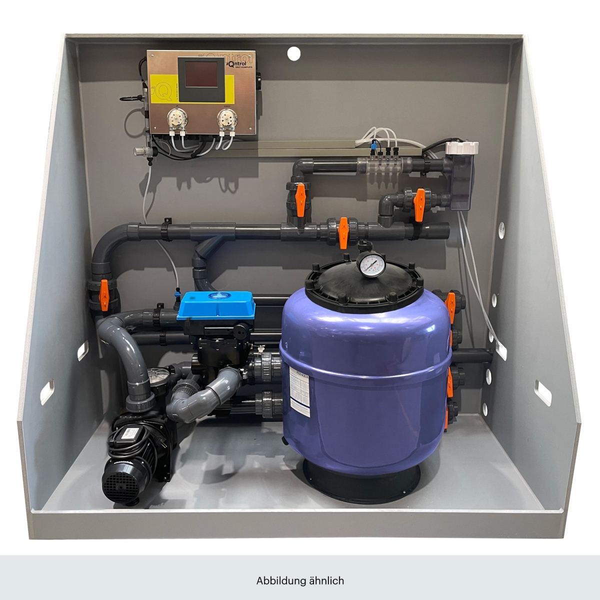 iQmfort Base Salt-Complete + Easy 2, Pooltechnik-Komplettset mit Salzelektrolyseanlage, für Skimmerbecken iQmfort Base Salt-Complete + Easy 2, Pooltechnik-Komplettset mit Salzelektrolyseanlage, für Skimmerbecken