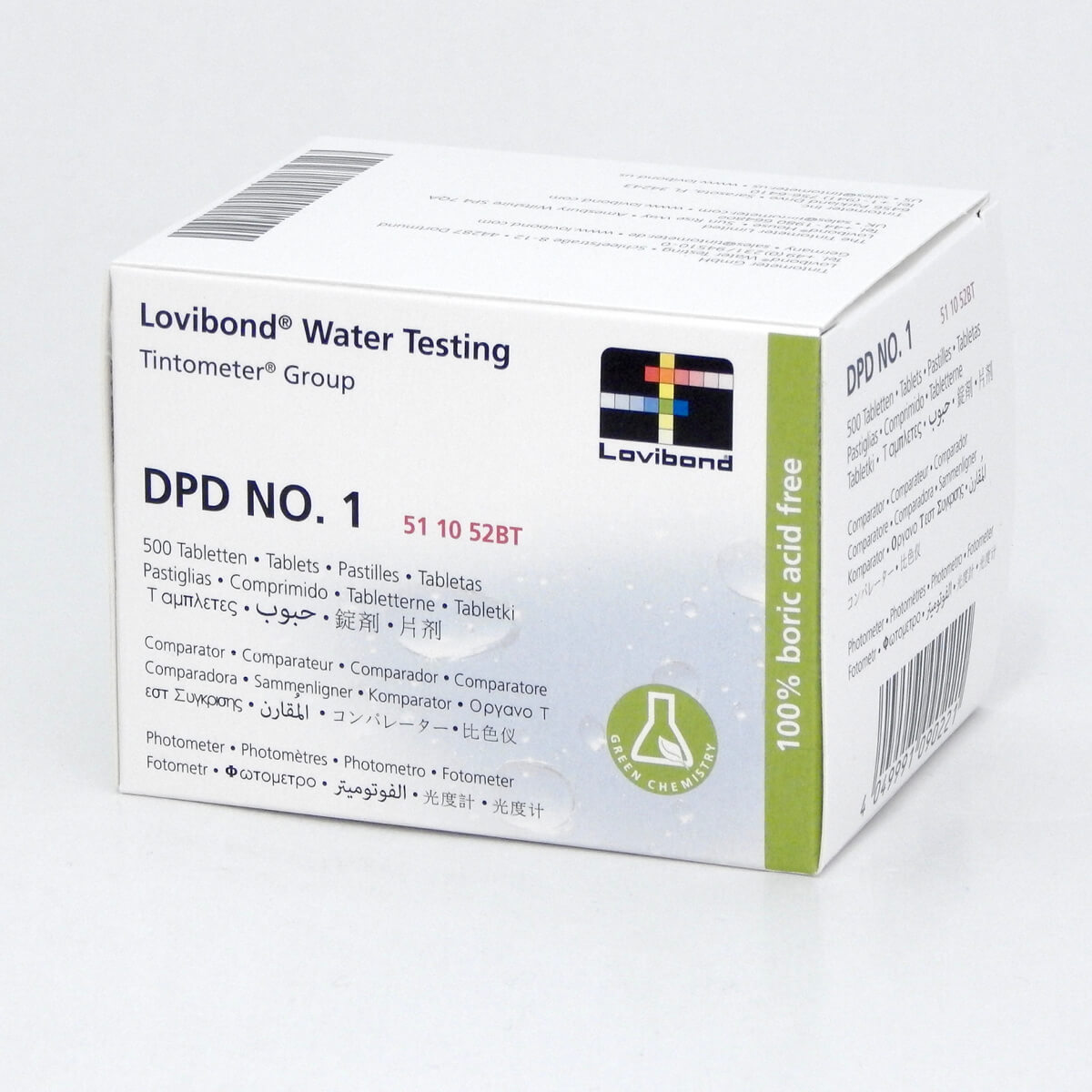 Lovibond® Tabletten DPD 1 im 500er Pack, langsam löslich, zur Bestimmung von Freiem Chlor Lovibond® Tabletten DPD 1 im 500er Pack, langsam löslich, zur Bestimmung von Freiem Chlor