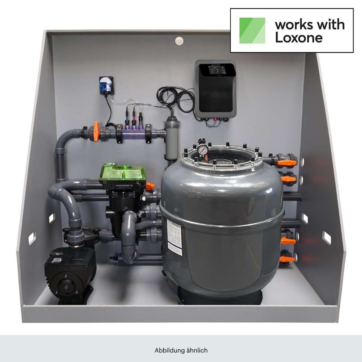 iQnnect Base Salt-Modbus, complete pool technology set with salt electrolysis system, for skimmer pools iQnnect Base Salt-Modbus, complete pool technology set with salt electrolysis system, for skimmer pools