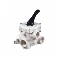 Back wash valve V6 ND SM10 3 1½" ABS white BSP thread, Top+Bottom slip d50 metric MOP 3,5 bar NBR tpe single packed Praher-label Back wash valve V6 ND SM10 3 1½" ABS white BSP thread, Top+Bottom slip d50 metric MOP 3,5 bar NBR tpe single packed Praher-label