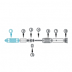 Griffhülse für Innenrohr für Teleskopstange deluxe, blau Griffhülse für Innenrohr für Teleskopstange deluxe, blau