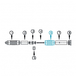 Handle jacket for outer rod for telescopic rod deluxe blue Handle jacket for outer rod for telescopic rod deluxe blue
