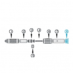 Einführhülse für Teleskopstange de luxe blau PP Einführhülse für Teleskopstange de luxe blau PP