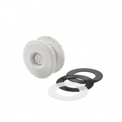 Ocean inlet nozzle De Luxe DIN, ABS, DIN EN16582 multiflow ball, installation kit for poly, vinylester, PP pools, white Ocean inlet nozzle De Luxe DIN, ABS, DIN EN16582 multiflow ball, installation kit for poly, vinylester, PP pools, white