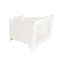 Enlargement for skimmer Ocean® De Luxe M5 ABS white, stainless steel inserts A4 6° for polyester pools Enlargement for skimmer Ocean® De Luxe M5 ABS white, stainless steel inserts A4 6° for polyester pools