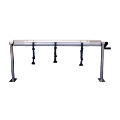 Smart reel for pool cover, height-adjustable, fixed 