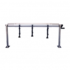 Smart reel for pool cover, height-adjustable, fixed 