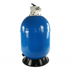 Polyester Filter Vienna 2, d510, inkl. original Praher 6-Wege Ventil 1 ½", Top Mount, RAL5015 blau Polyester Filter Vienna 2, d510, inkl. original Praher 6-Wege Ventil 1 ½", Top Mount, RAL5015 blau