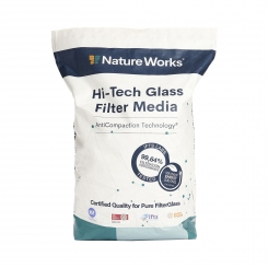 Nature Works Hi-Tech glass filter media, granular size 0.6 - 1.2 mm, packing unit =20 kg bag Nature Works Hi-Tech glass filter media, granular size 0.6 - 1.2 mm, packing unit =20 kg bag