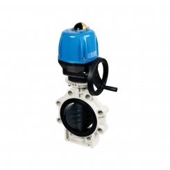 Butterfly Valve K4 DN125 PVC grey Flange-connection 140-5" DIN-ANSI-JIS-BS PN10 EPDM ER100 90-240VAC Butterfly Valve K4 DN125 PVC grey Flange-connection 140-5" DIN-ANSI-JIS-BS PN10 EPDM ER100 90-240VAC