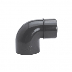 IBG® reduced elbow 90° solvent socket / solvent spigot, grey, PN10 d50-50/40 IBG® reduced elbow 90° solvent socket / solvent spigot, grey, PN10 d50-50/40