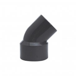 IBG® reduced elbow 45° solvent socket, grey, PN10 