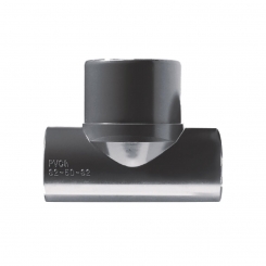 IBG® Tee 90° solvent socket (for whirlpools), grey 