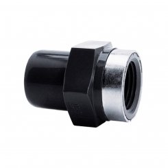 IBG® reducing bush, solvent socket / female thread, reinforced, PN16, grey 