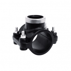 IBG® clamp saddle type B, pipe female thread with stainless steel ring 