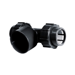 IBG® FlexFit® adapter tee 90°, clamp – solvent socket d50 × 63 × 50 IBG® FlexFit® adapter tee 90°, clamp – solvent socket d50 × 63 × 50