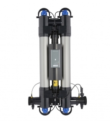 UV-C Water Treatment 110W 220-240V, pmax. 3bar, Vmax 42 m3/h, d63/50,  life span lamp (9000 Std.) incl. flow switch and analogue lamp life indicator UV-C Water Treatment 110W 220-240V, pmax. 3bar, Vmax 42 m3/h, d63/50,  life span lamp (9000 Std.) incl. flow switch and analogue lamp life indicator
