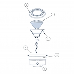 Hose conduit with threaded ends for Ocean® headlight M5 deluxe LED white and RGB 7301400 + 7301401 Hose conduit with threaded ends for Ocean® headlight M5 deluxe LED white and RGB 7301400 + 7301401