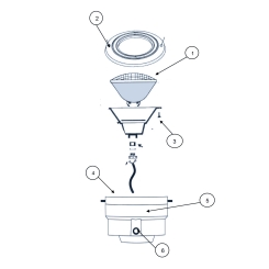 Spare parts underwater spotlights 