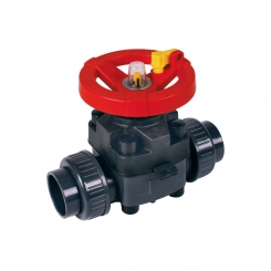 Diaphragm Valve T4  with solvent socket FPM  PTFE coated 