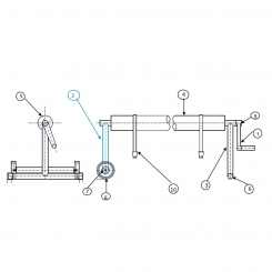 stainless steel rack for cover reels, mobile, 
1 pcs. (in this image left)
 stainless steel rack for cover reels, mobile, 
1 pcs. (in this image left)
