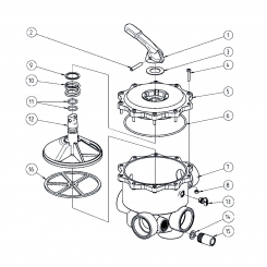 Spare Parts Backwash Valve SM/TM 2" OLD SEALING SYSTEM 