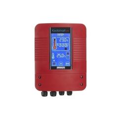 Touch screen cooling controller, incl. 1 m cable flow switch and 1 m cable NTC temperature sensor, RS485 MODBUS data transmission, app control Touch screen cooling controller, incl. 1 m cable flow switch and 1 m cable NTC temperature sensor, RS485 MODBUS data transmission, app control