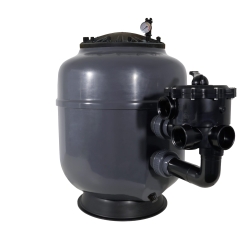 Polyester Filter Bregenz 3, d920, inkl. original Praher 6-Wege Ventil 2" in schwarz, Side Mount, schwarzer Flanschdeckel, RAL7024 graphitgrau Polyester Filter Bregenz 3, d920, inkl. original Praher 6-Wege Ventil 2" in schwarz, Side Mount, schwarzer Flanschdeckel, RAL7024 graphitgrau