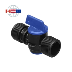 Praher Plastics Canada drain valve for cone check valve, male thread ends 3/4", EPDM O-rings 