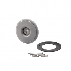 Ocean inlet nozzle M5 De Luxe DIN, ABS, integrated M5 A4 stainless steel threaded inserts, DIN EN16582 multiflow ball, installation kit for liner pools, grey Ocean inlet nozzle M5 De Luxe DIN, ABS, integrated M5 A4 stainless steel threaded inserts, DIN EN16582 multiflow ball, installation kit for liner pools, grey
