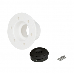 Ocean inlet nozzle PT De Luxe DIN, short version, ABS, for self-tapping PT screws, DIN EN16582 multiflow ball, installation kit for liner and steel wall pools, black Ocean inlet nozzle PT De Luxe DIN, short version, ABS, for self-tapping PT screws, DIN EN16582 multiflow ball, installation kit for liner and steel wall pools, black