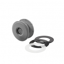 Inlet nozzle Ocean for polyester pools ABS grey, sealing set with clamp nut Dichtsatz und Klemmmutter Inlet nozzle Ocean for polyester pools ABS grey, sealing set with clamp nut Dichtsatz und Klemmmutter