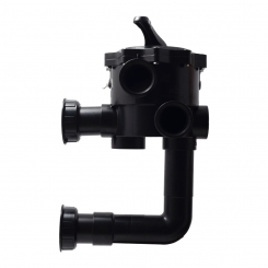 Back wash valve V6 ND SM10 3 1½" ABS black BSP thread, Top+Bottom slip d50 metric MOP 3,5 bar NBR tpe pipe-system Praher Logo incl. piping set CERT Back wash valve V6 ND SM10 3 1½" ABS black BSP thread, Top+Bottom slip d50 metric MOP 3,5 bar NBR tpe pipe-system Praher Logo incl. piping set CERT