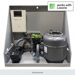 iQnnect Base Chlor DOS-Modbus, Pooltechnik-Komplettset mit Chlordesinfektion, für Skimmerbecken iQnnect Base Chlor DOS-Modbus, Pooltechnik-Komplettset mit Chlordesinfektion, für Skimmerbecken